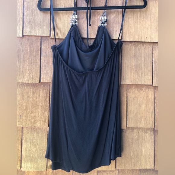 2-Halter Tops Bundle! Apt9 Plum & BWear Black Size-L Embellished Beaded Neckline - Picture 7 of 16